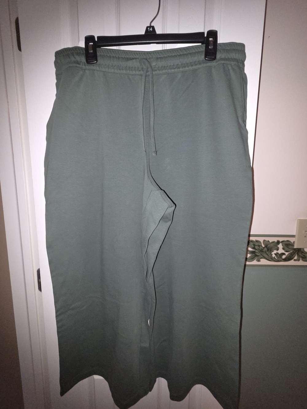 Lands' End Sage Green Wide-Leg Capris